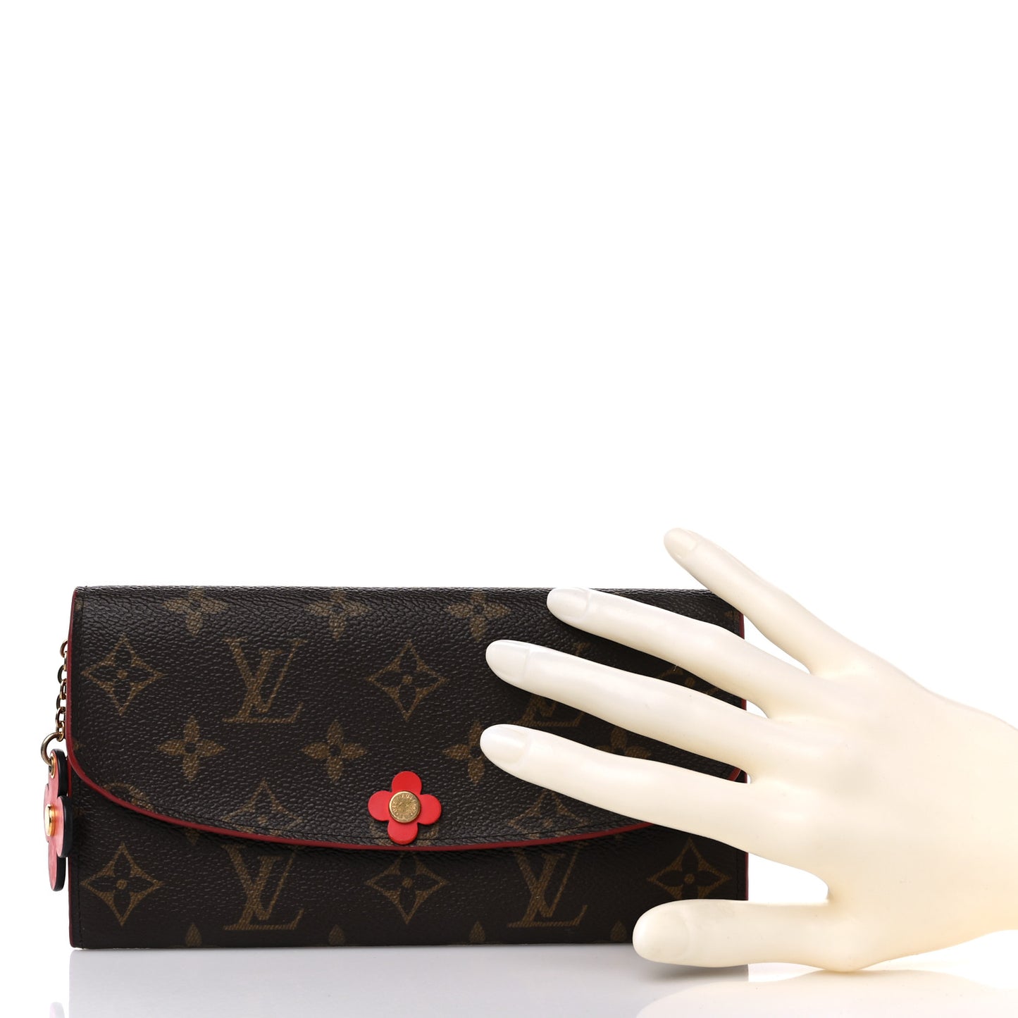 Monogram Bloom Flower Emilie Wallet Coquelicot