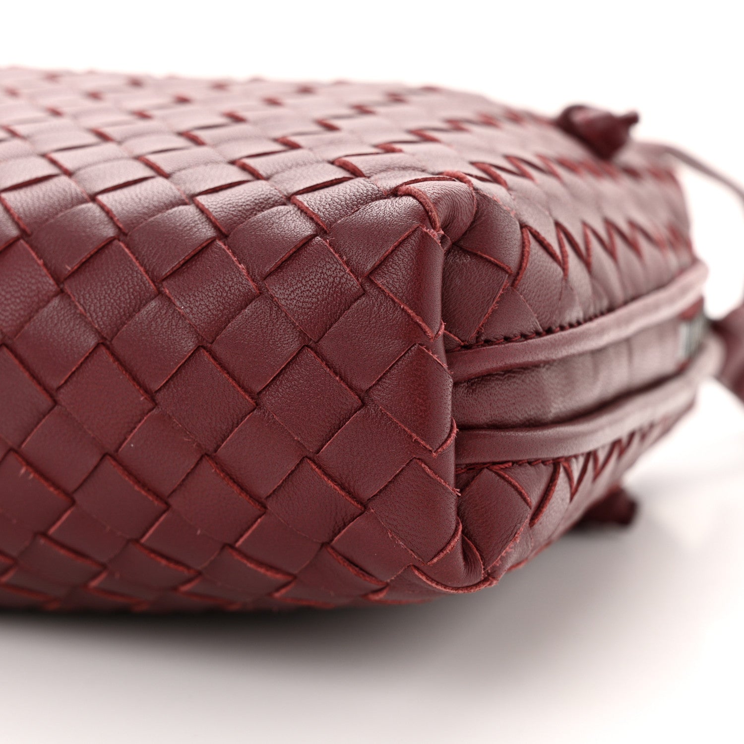 Bottega Veneta Nappa Intrecciato Nodini Crossbody Messenger Bordeaux 10 of 10