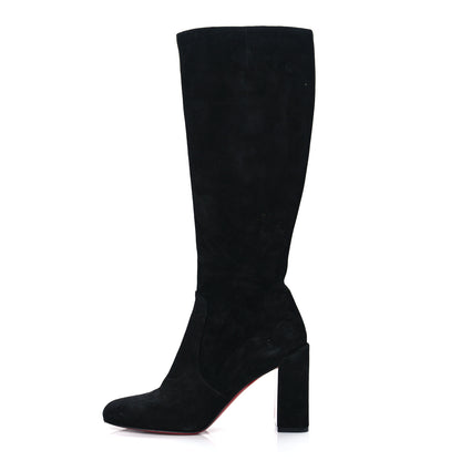 Christian Louboutin Veau Velours Cavalika 85 Boots 38 Black 1 of 10