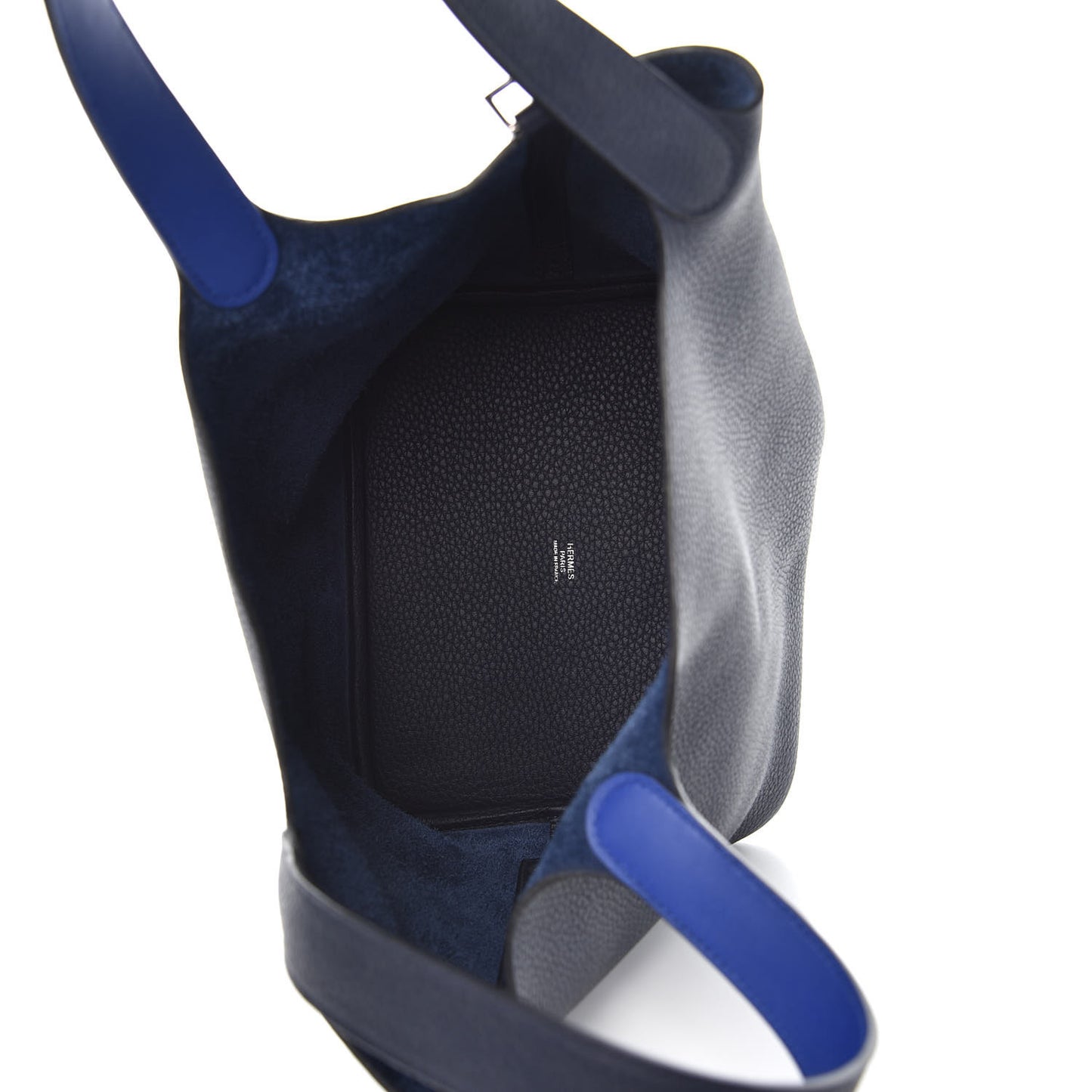 Taurillon Clemence Picotin Lock 22 MM Bleu Nuit Bleu Electrique