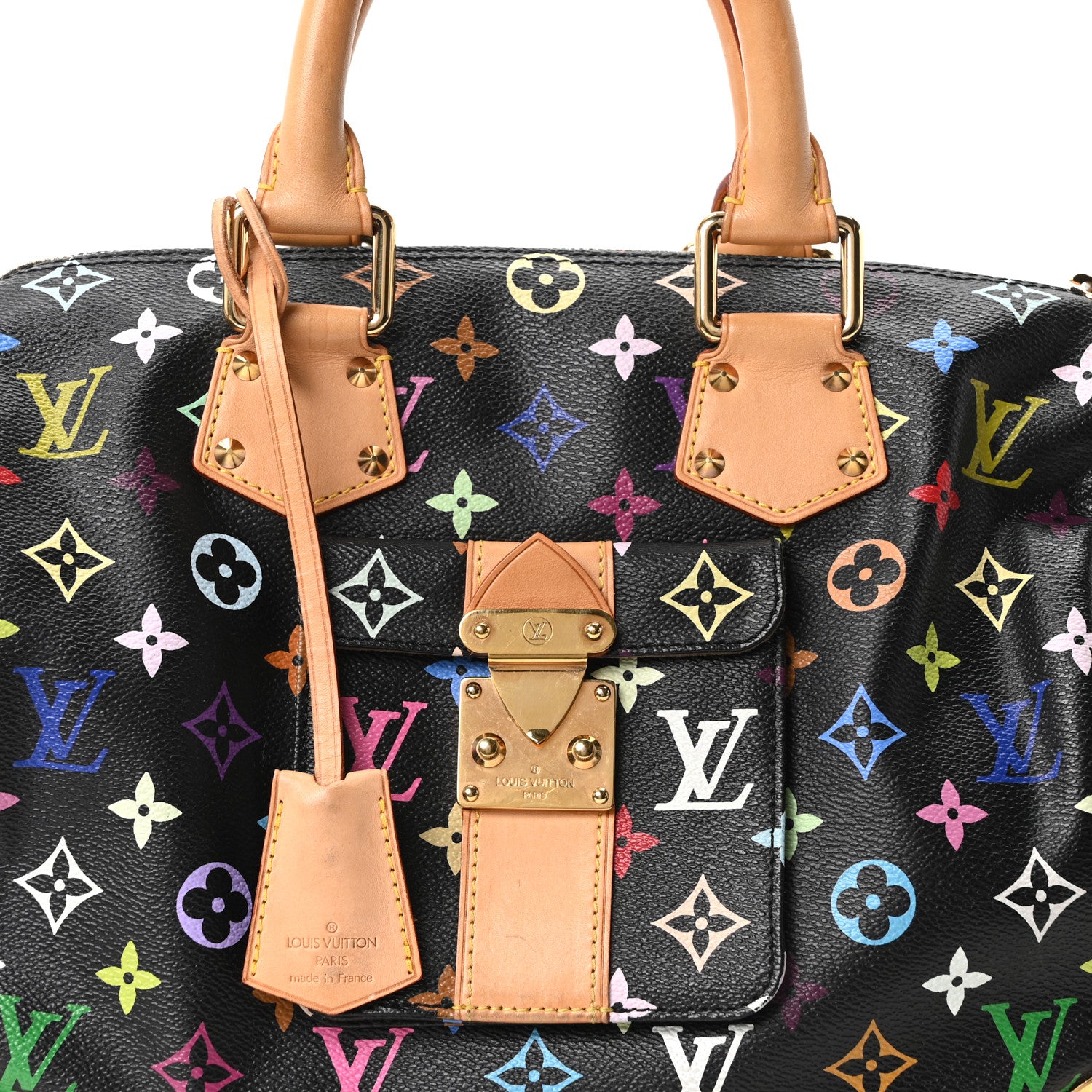 Louis Vuitton Monogram Multicolor Speedy 30 Black 7 of 9