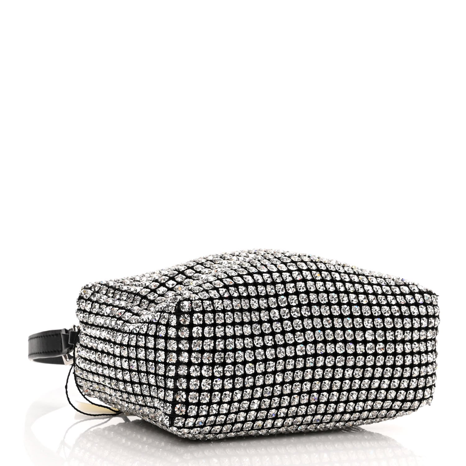 Alexander Wang Mesh Crystal Rhinestone Mini Heiress Pouch Black Silver 4 of 9