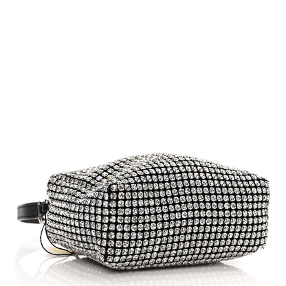 Alexander Wang Mesh Crystal Rhinestone Mini Heiress Pouch Black Silver 4 of 9