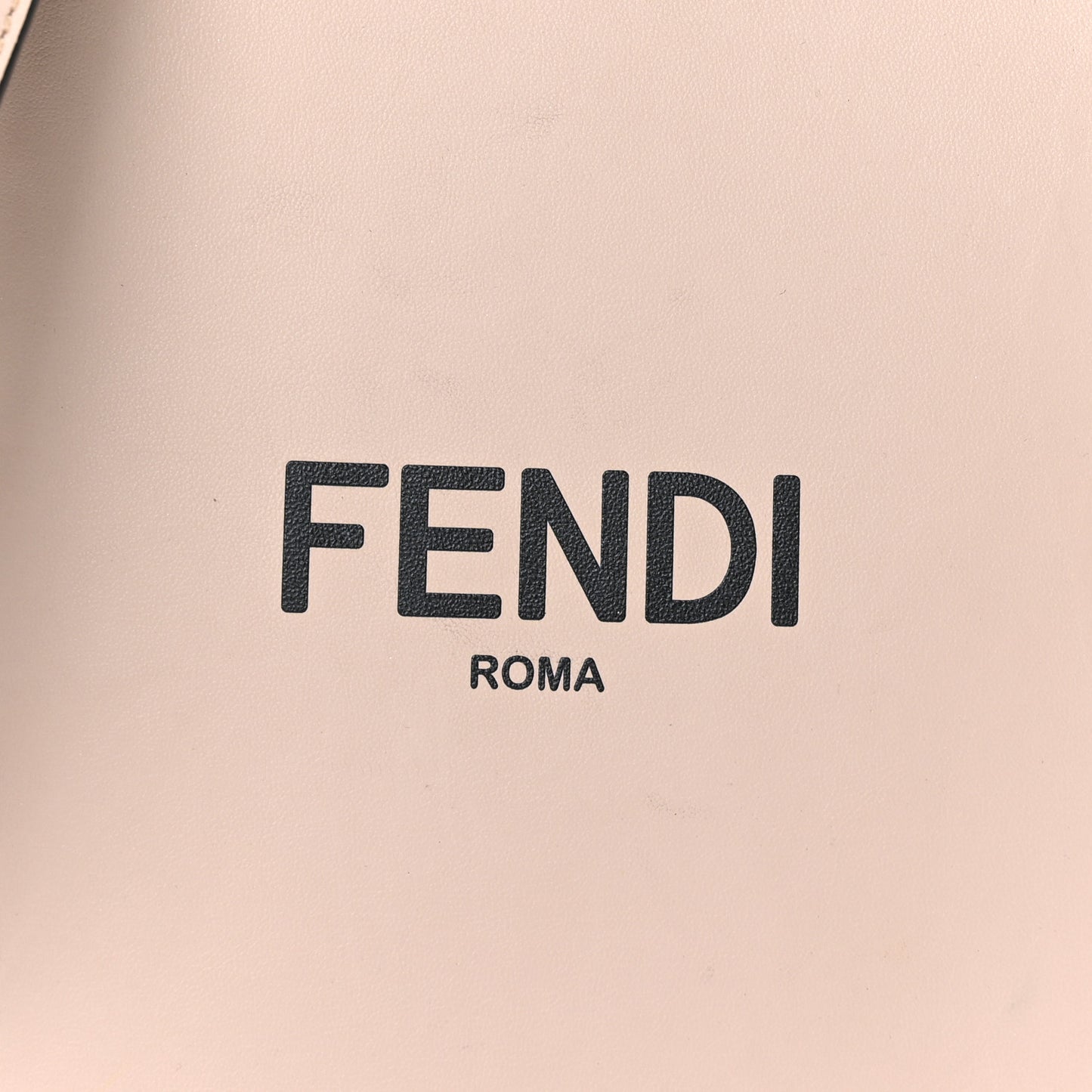 Vitello Fluffy Logo Small Shopping Bag Rosa Quarzo Black