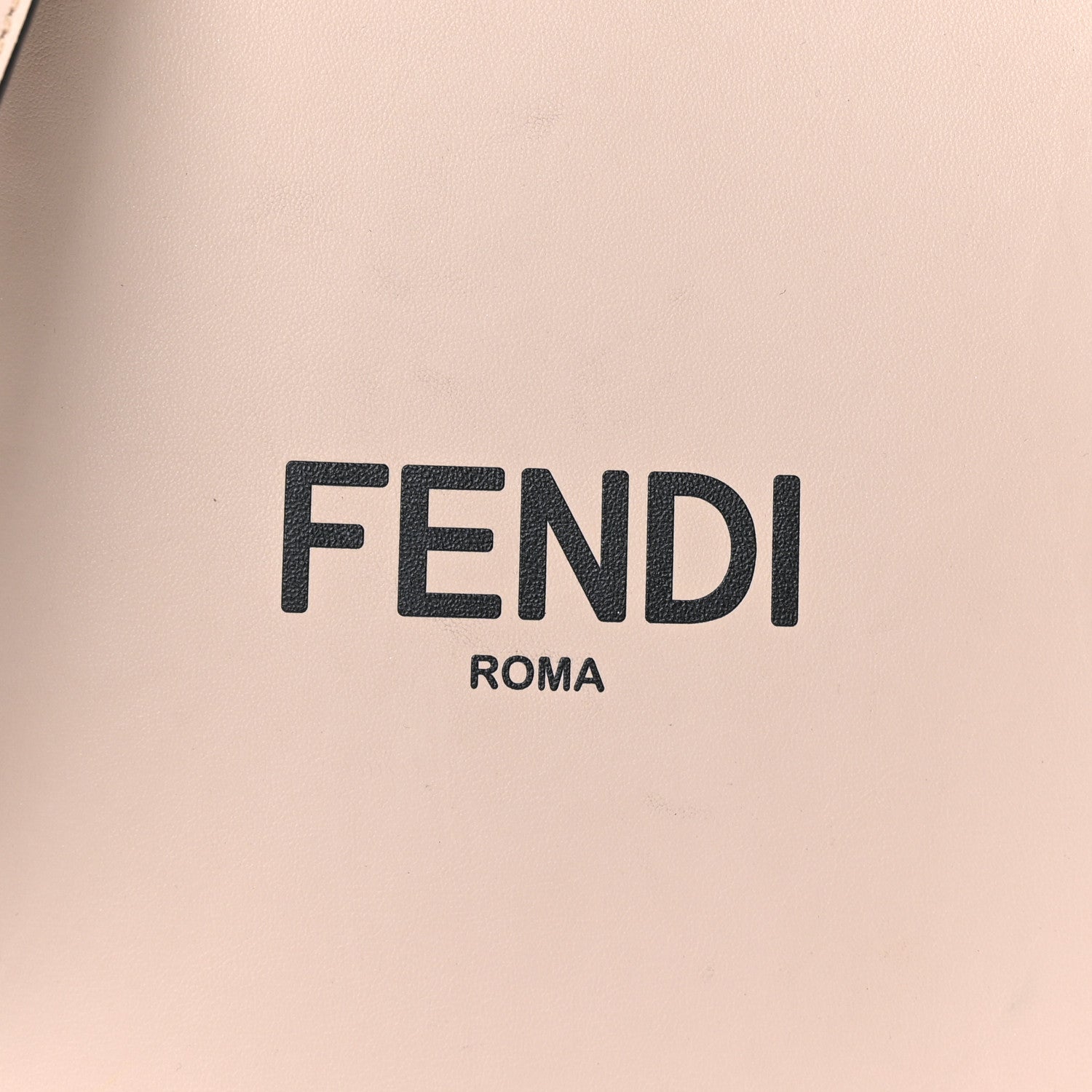 Fendi Vitello Fluffy Logo Small Shopping Bag Rosa Quarzo Black 8 of 12