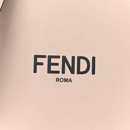 Fendi Vitello Fluffy Logo Small Shopping Bag Rosa Quarzo Black 8 of 12