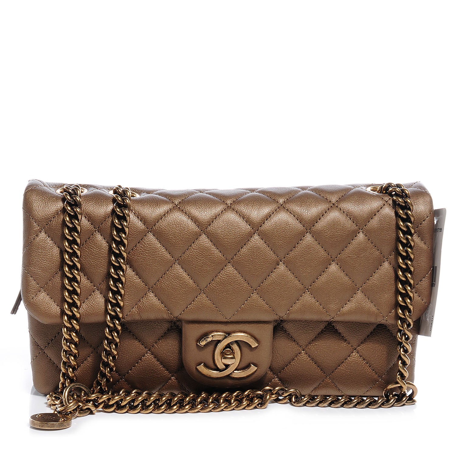 Chanel Calfskin Medium Crown Flap Gold 1 of 9