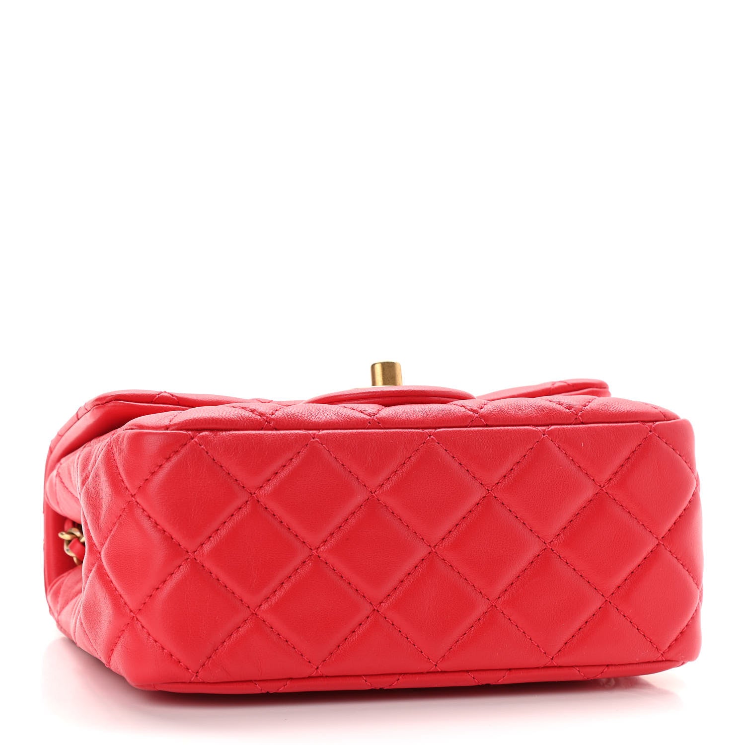 Chanel Lambskin Quilted Mini Pearl Crush Flap Red 4 of 11