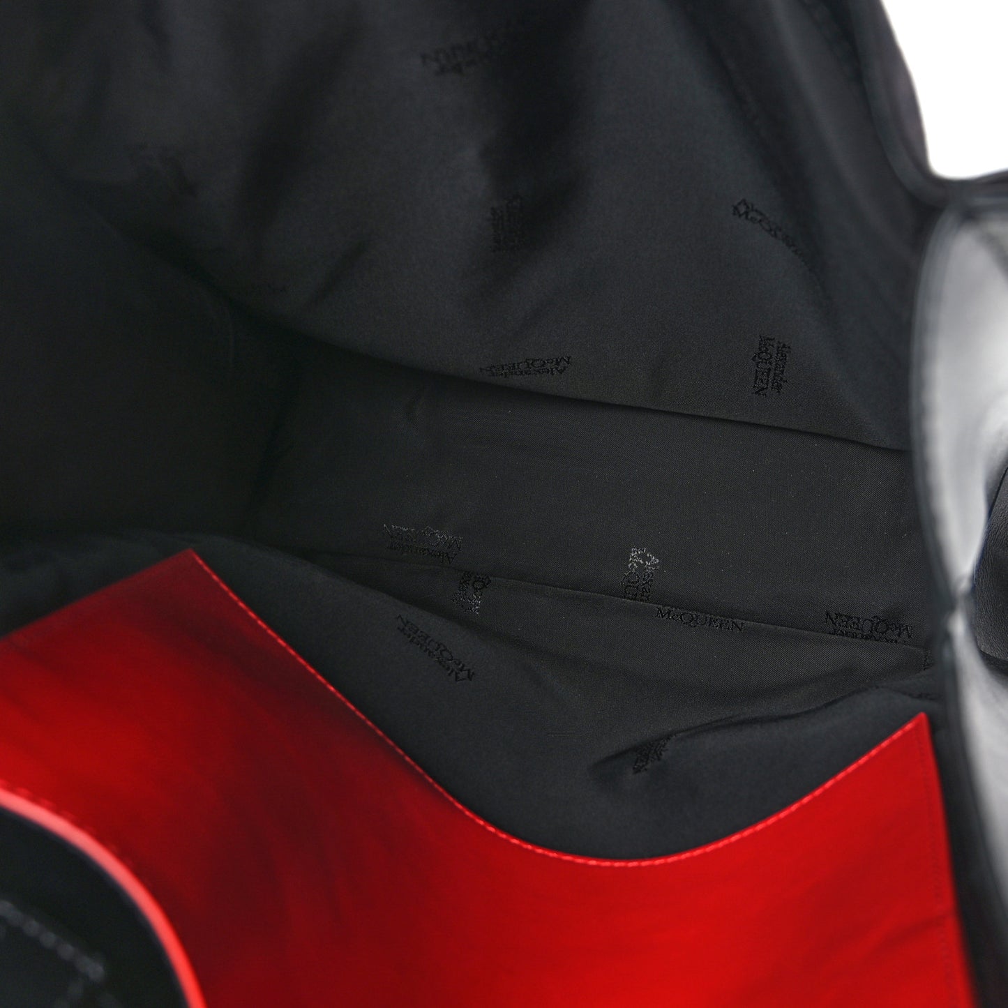 Canvas Jacquard Print Graffiti Tote Black Lust Red