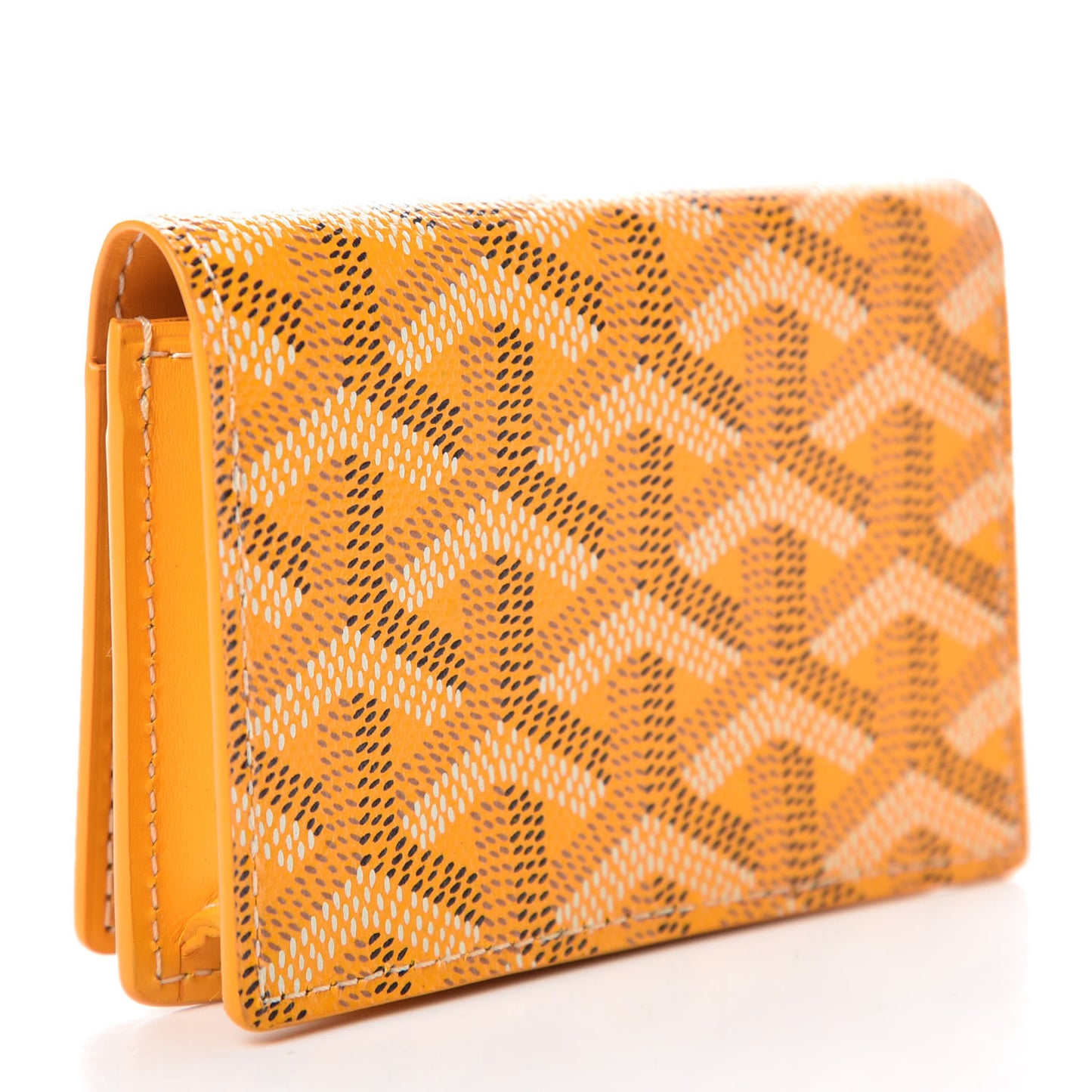 Goyardine Business Card Holder Yellow