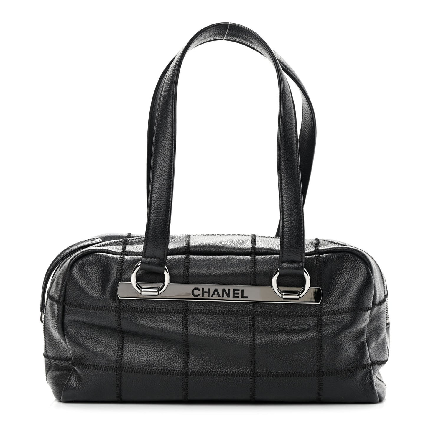Caviar Square Stitched Bowler Black
