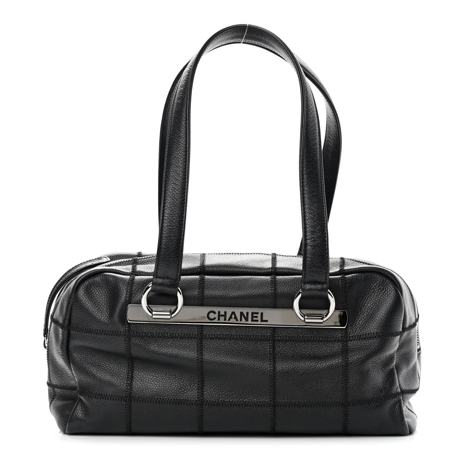 Chanel Caviar Square Stitched Bowler Black 1 of 12