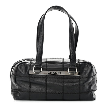 Chanel Caviar Square Stitched Bowler Black 1 of 12