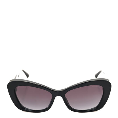 Chanel Acetate Pearl Cat Eye CC Sunglasses 5481-H Black 2 of 7