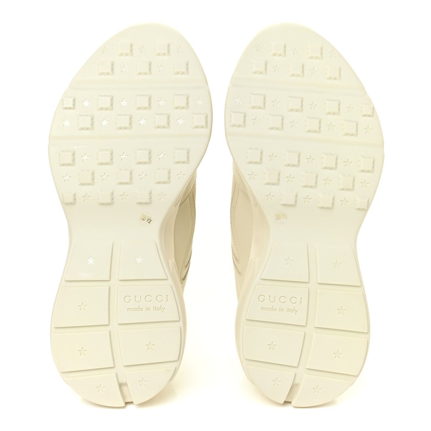 Calfskin Logo Womens Rhyton Sneakers 38.5 Ivory