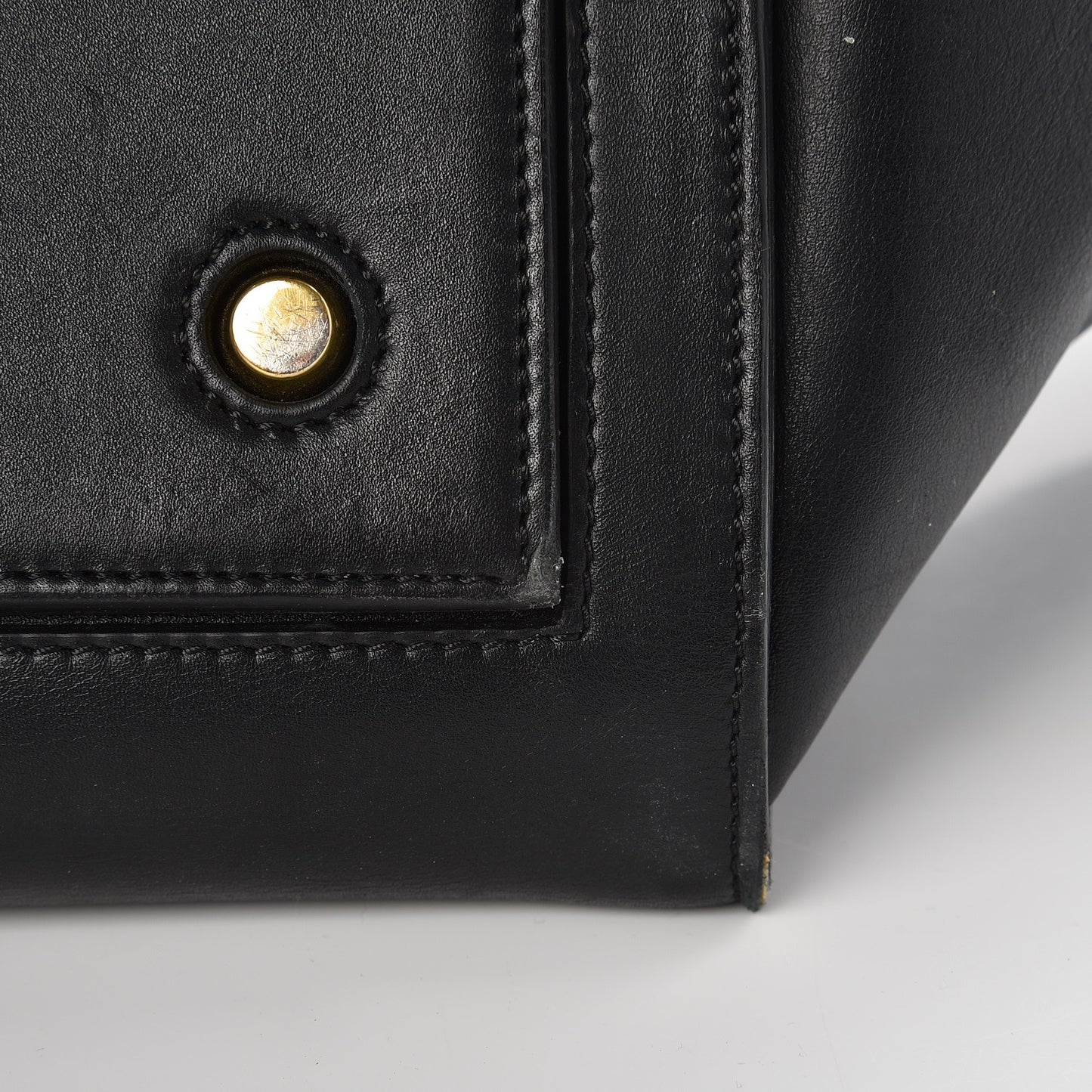 Smooth Calfskin Large Tie Knot Tote Black