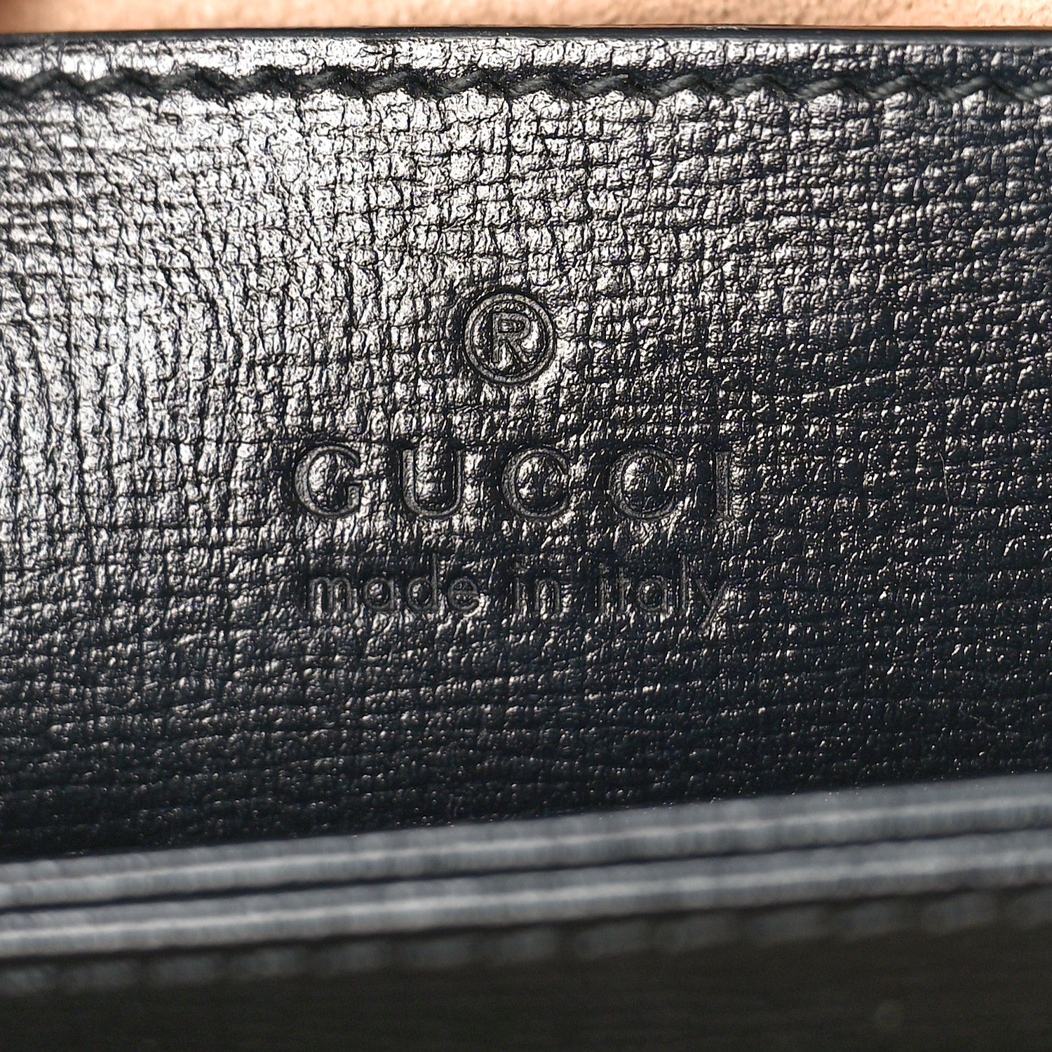Gucci Glazed Textured Calfskin Mini Horsebit 1955 Top Handle Flap Bag Black 6 of 8