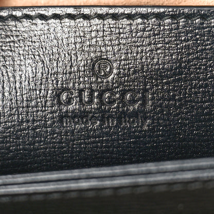 Gucci Glazed Textured Calfskin Mini Horsebit 1955 Top Handle Flap Bag Black 6 of 8