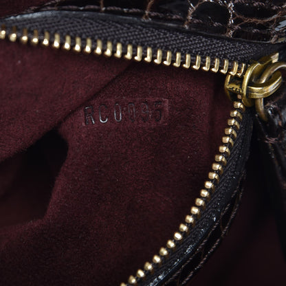 Louis Vuitton Monogram Vienna Alligator Sac Fermoir GM Aubergine 7 of 7