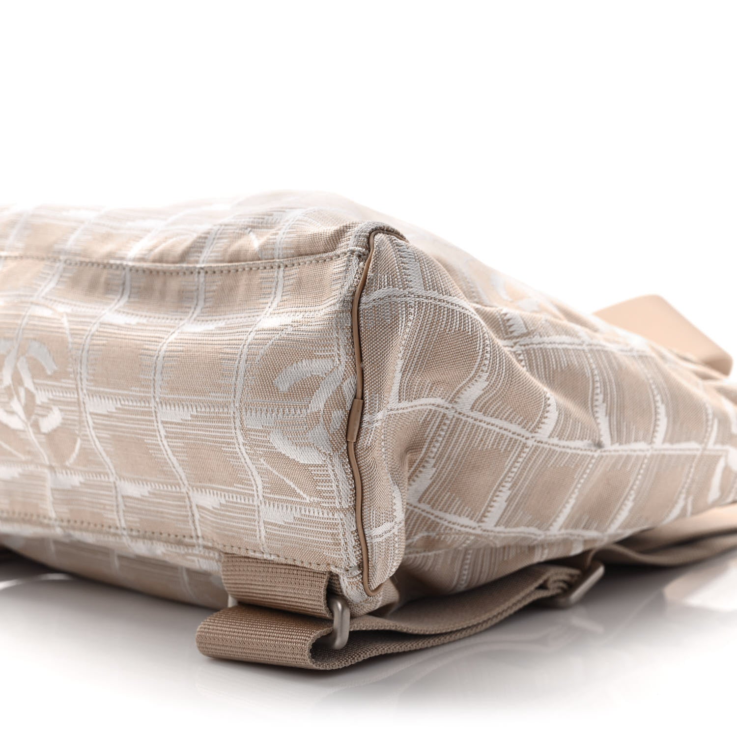 Chanel Nylon Travel Backpack Beige 9 of 12