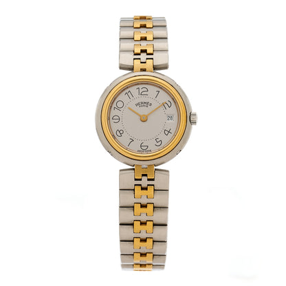 Hermes Stainless Steel 25mm Clipper Quartz Watch Gold 1 of 2