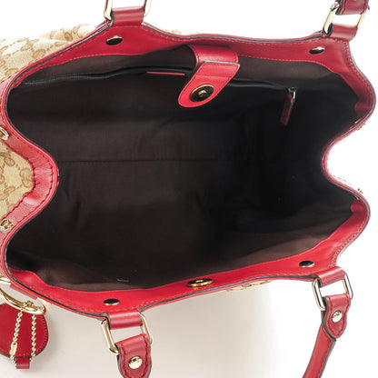 Gucci Monogram Medium Sukey Tote Dark Red 5 of 7