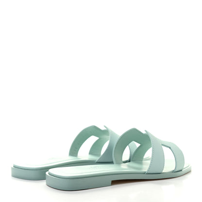 Hermes Epsom Oran Sandals 36.5 Vert Embrun 4 of 8