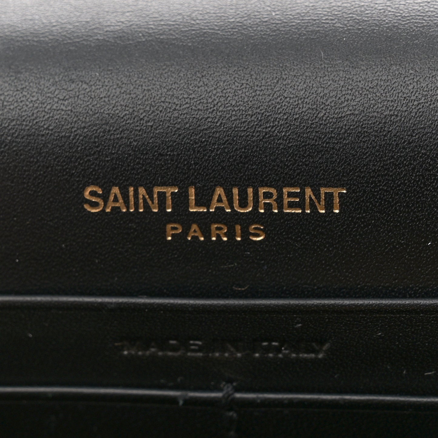Smooth Calfskin Classic Monogram Kate Tassel Chain Wallet Black