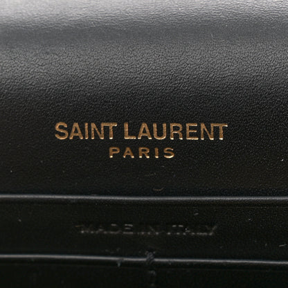 Saint Laurent Smooth Calfskin Classic Monogram Kate Tassel Chain Wallet Black 6 of 11