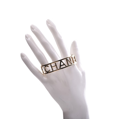 Chanel Logo Cuff Bracelet Gold 2 of 4
