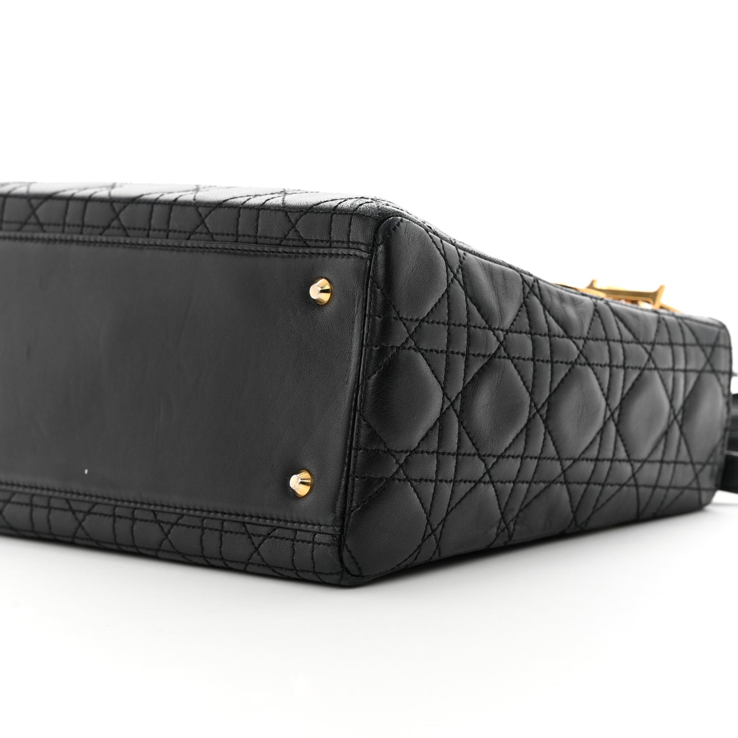 Lambskin Cannage Medium Lady Dior Black