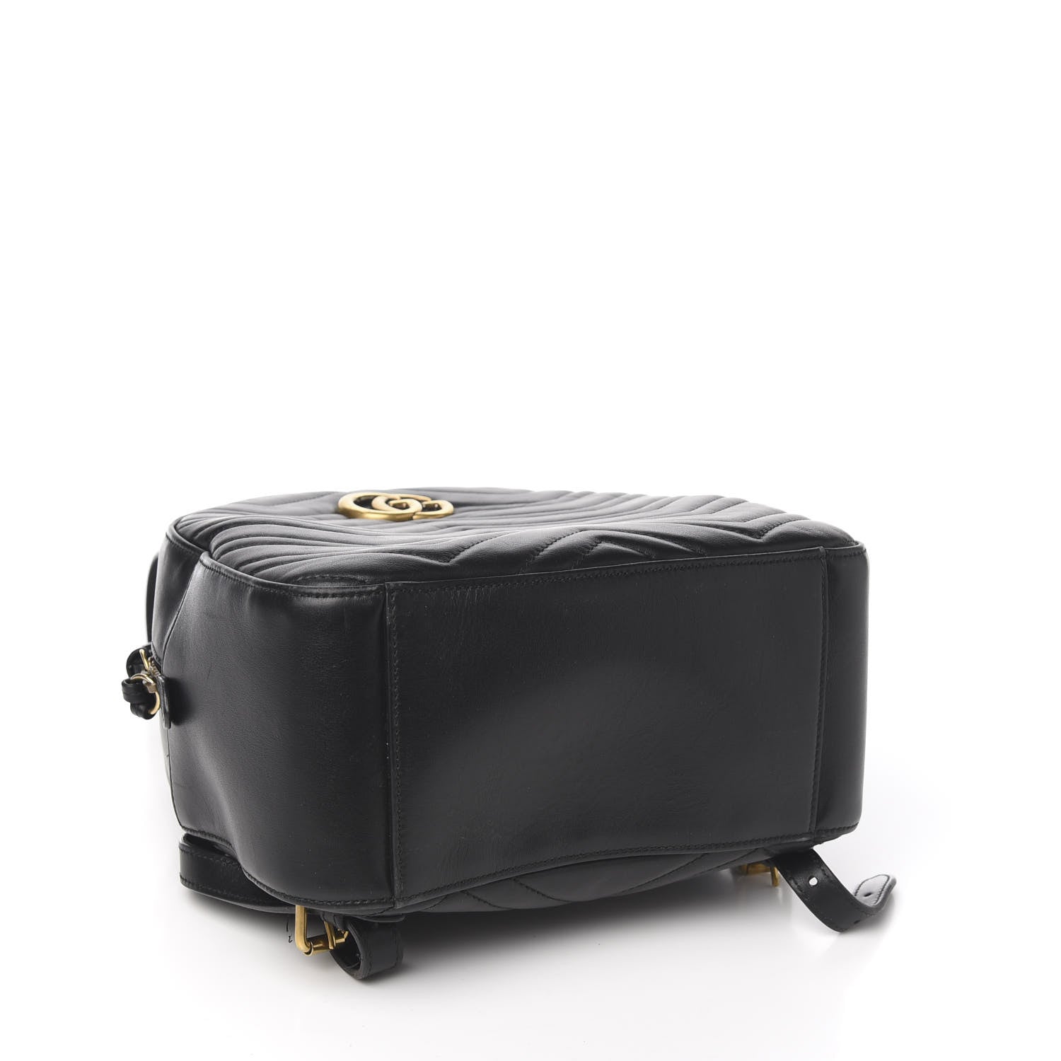 Gucci Calfskin Matelasse GG Marmont Dome Backpack Black 3 of 10