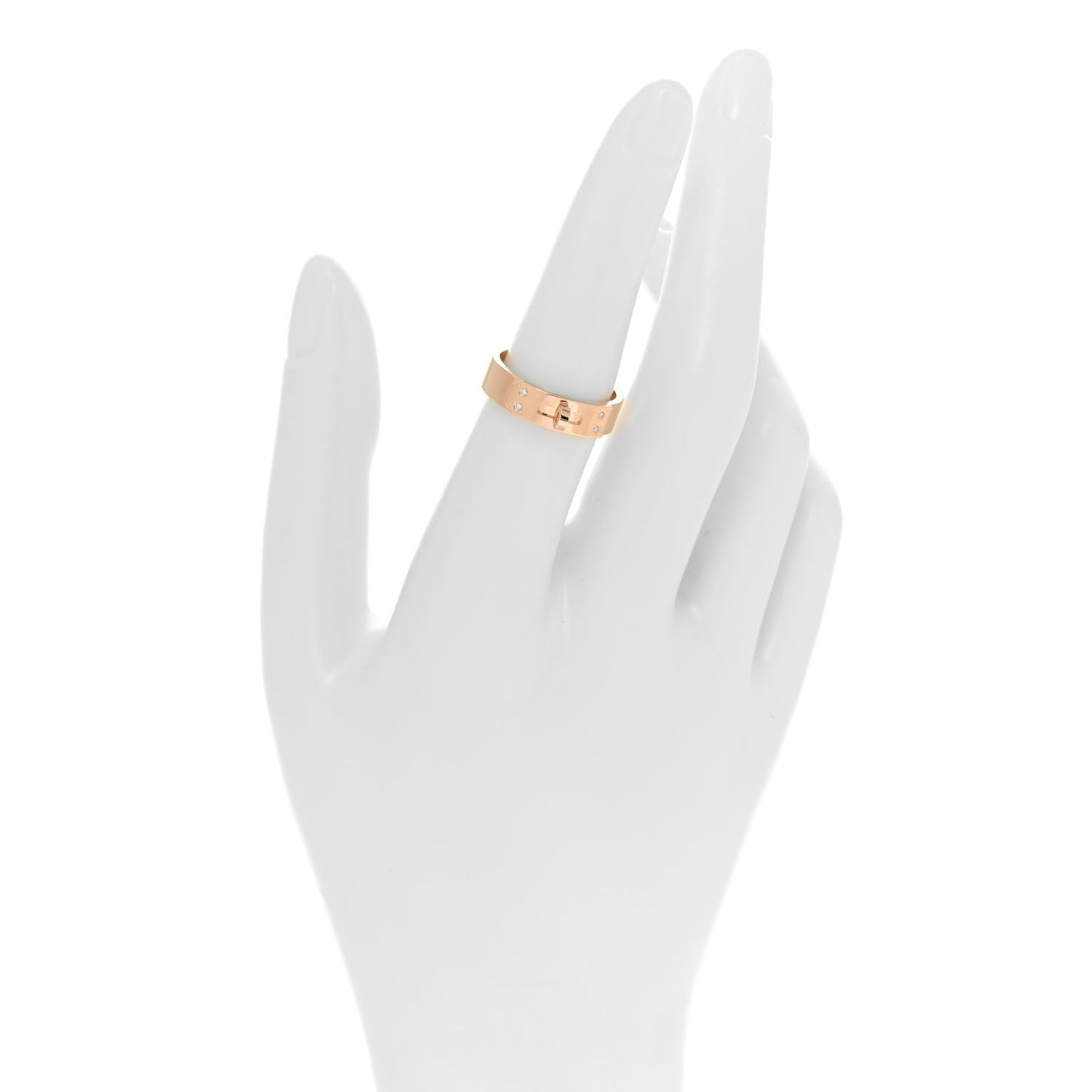 18K Rose Gold Diamond PM Kelly Ring 54 7