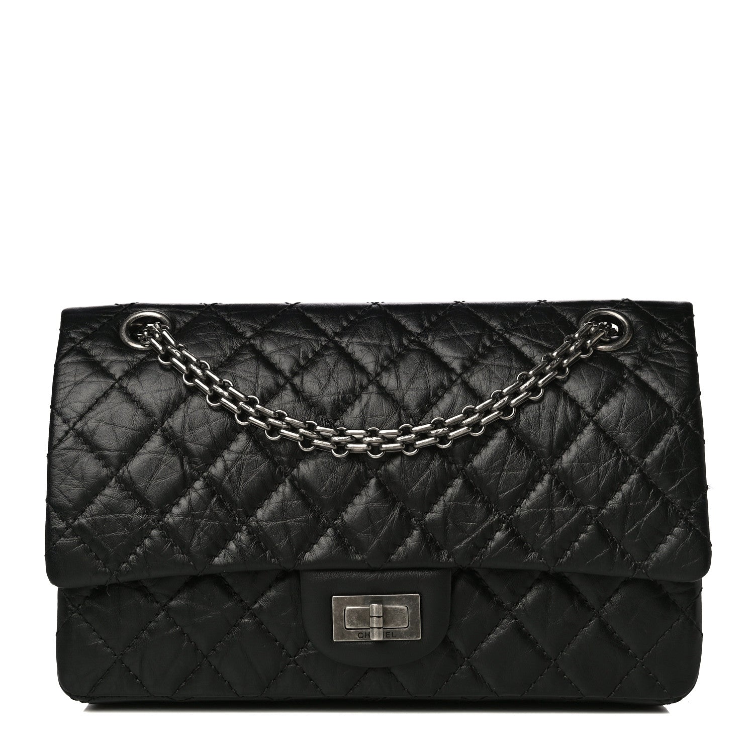 Chanel Aged Calfskin Quilted 2.55 Reissue 225 Flap Black 1 of 15