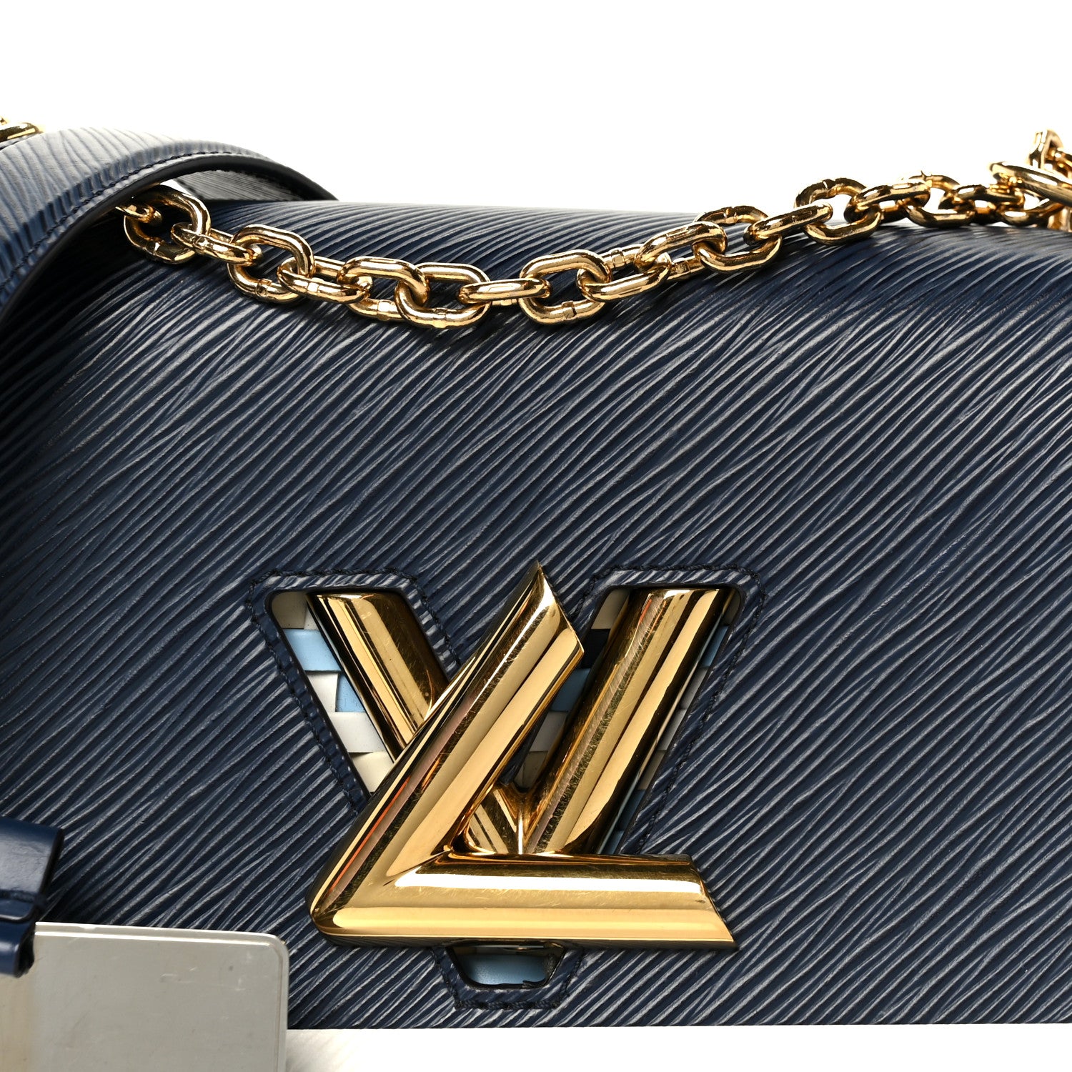 Louis Vuitton Epi Guinguette Twist Shoulder Bag MM Indigo Blue 8 of 10