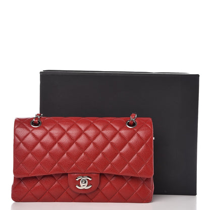 Chanel Caviar Quilted Medium Double Flap Dark Red 10 of 10