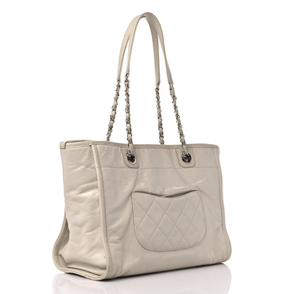 Chanel Glazed Calfskin Small Deauville Tote Ecru 3 of 15