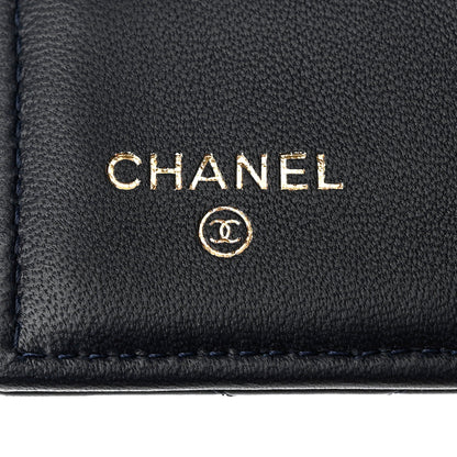 Chanel Lambskin Quilted Large Flap Wallet Navy 6 of 11