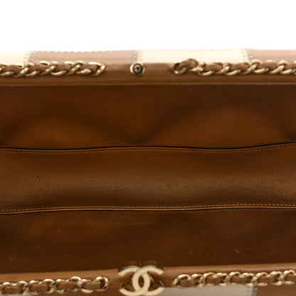 Chanel Lambskin CC Stitch Chain Around Clutch  Beige White 5 of 13