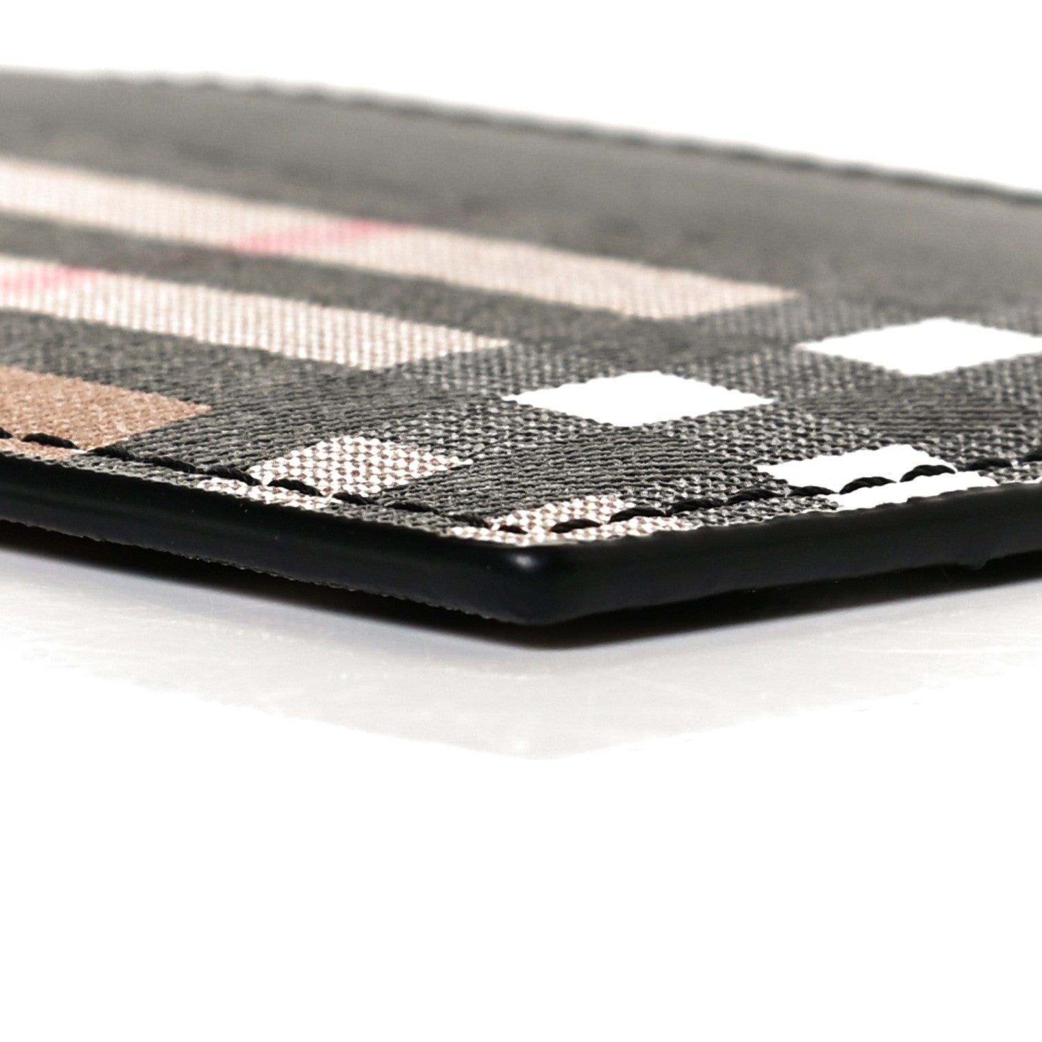 Burberry Vintage Check Calfskin Card Case Black 9 of 9