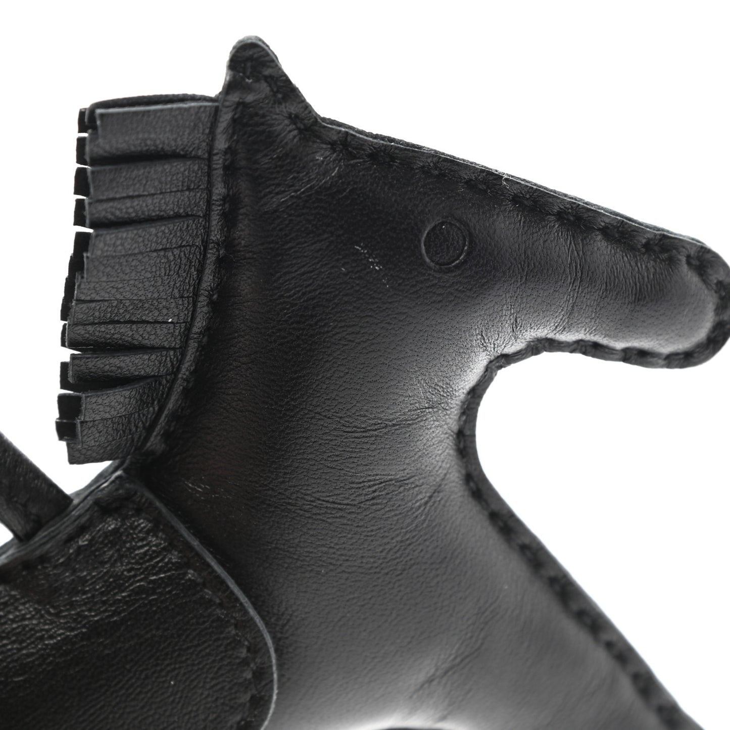 Milo Lambskin Grigri Rodeo Horse Bag Charm MM So Black