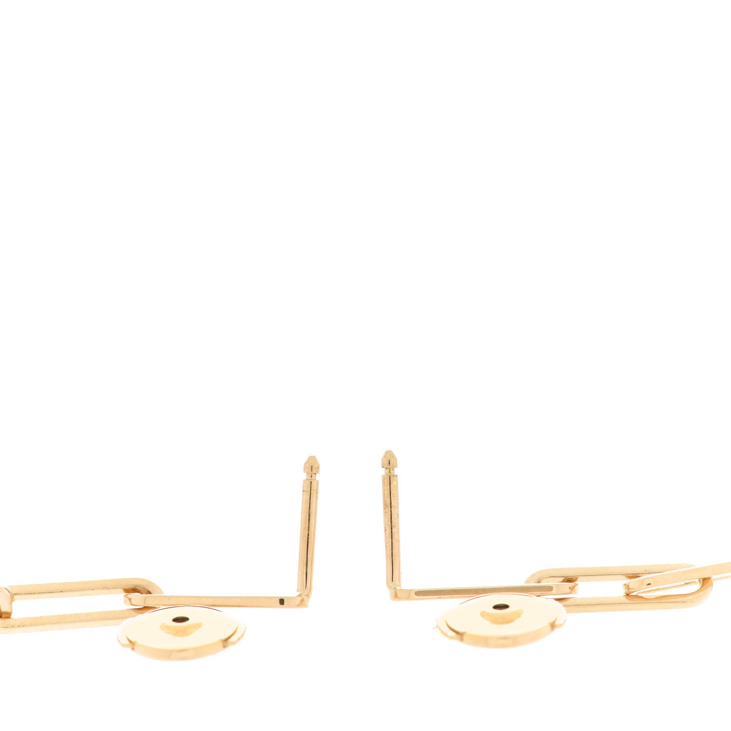 Hermes 18K Yellow Gold TPM Kelly Chaine Earrings 3 of 6