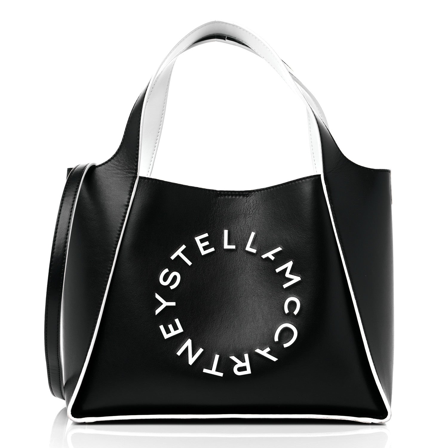 Stella McCartney Eco Alter Nappa Mini Crossbody Black White 3 of 9