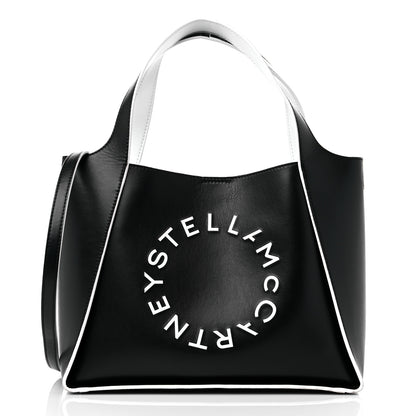 Stella McCartney Eco Alter Nappa Mini Crossbody Black White 3 of 9