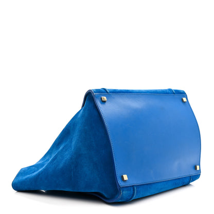 Celine Suede Small Phantom Luggage Blue 4 of 21