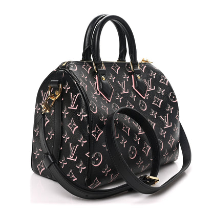 Louis Vuitton Monogram Fall for You Speedy Bandouliere 25 Black 3 of 9