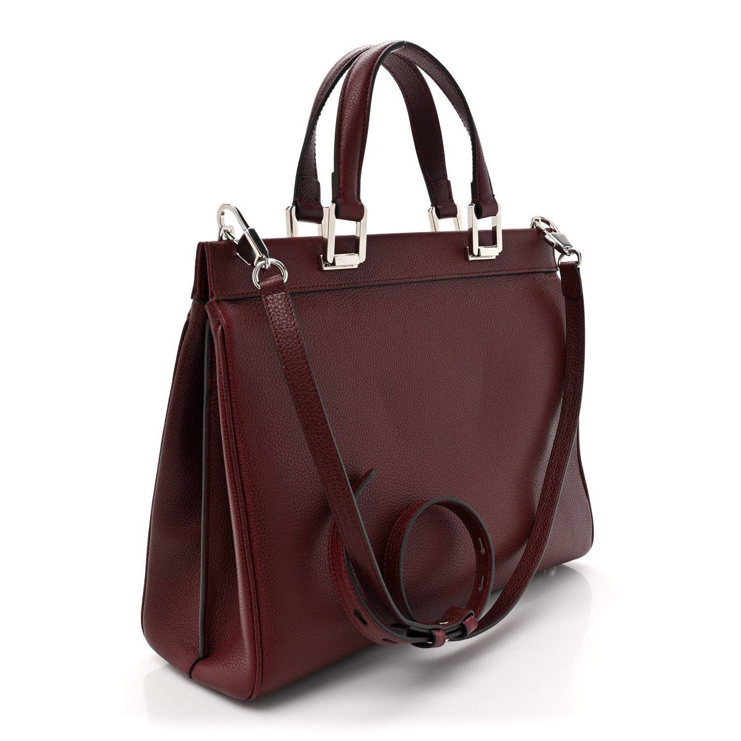 Gucci Grainy Calfskin Medium Zumi Top Handle Bag Vintage Bordeaux 3 of 12