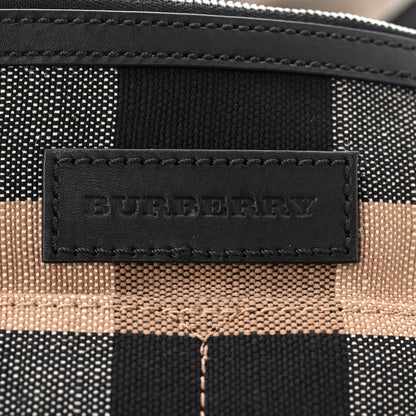 Burberry Canvas Mega Check Medium Ashby Hobo Black 7 of 13