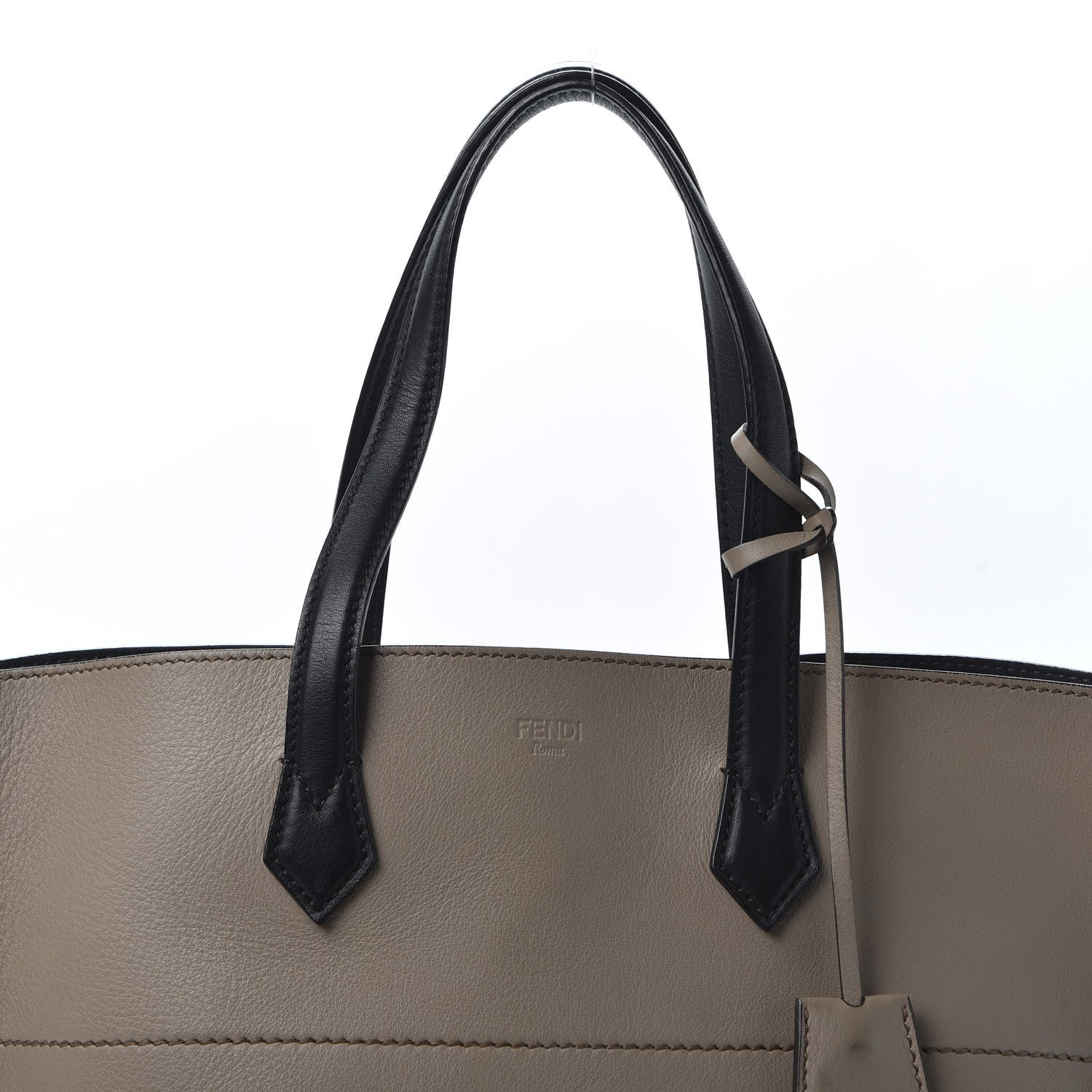 Fendi Vitello All In Shopper Tote Tortora Black 9 of 9