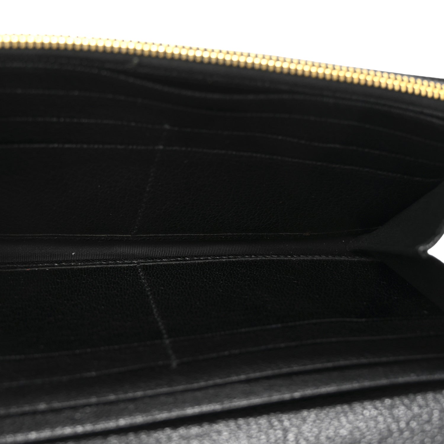 Balenciaga Chevre Gold Metallic Edge Hardware Money Wallet Black 5 of 6